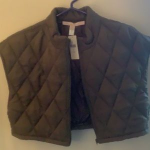 Olive green quilted Vest